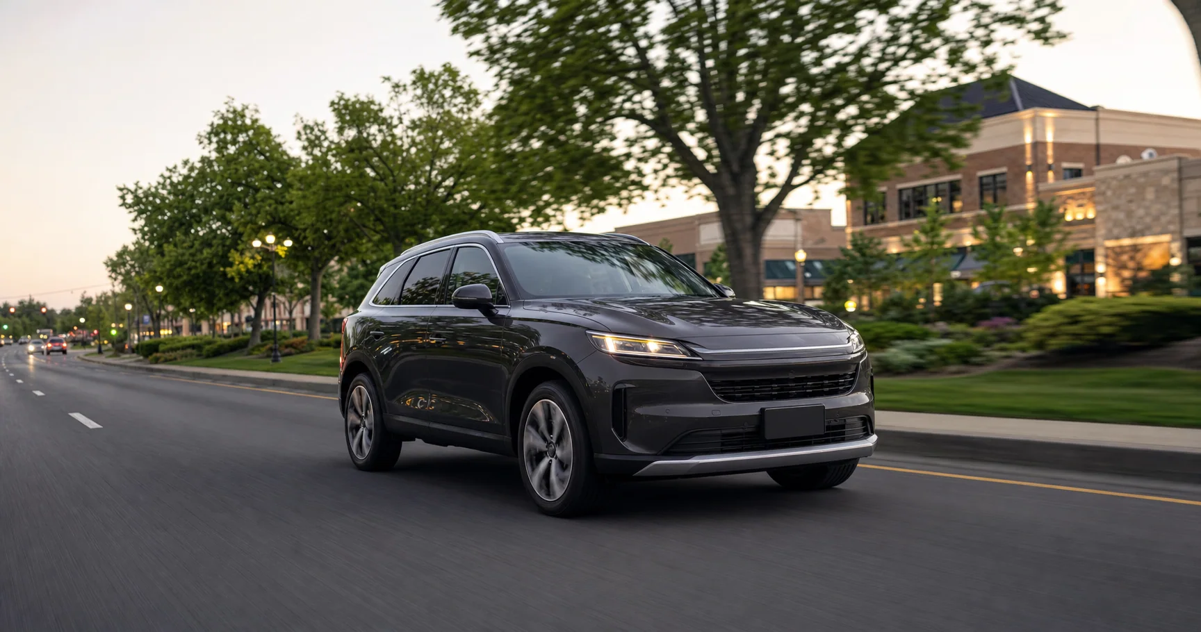A crossover on a test drive near Naperville
